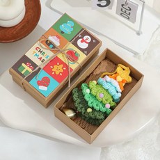 手工編織聖誕樹掛飾 手作勾針聖誕樹 毛線編織聖誕樹掛件 聖誕樹鈴鐺掛飾 聖誕節車載掛飾, 綠色（禮盒）, 1個