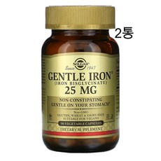 솔가 철분 철분제 Gentle Iron 25mg 90캡슐, 90정, 2개