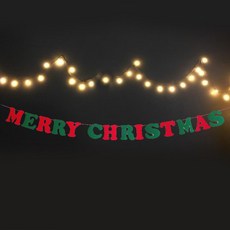 聖誕快樂毛氈掛旗+圓形燈泡燈串 20燈, 1. 聖誕花環 (1EA) + 櫻桃球莖 (1EA)