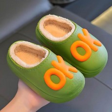 童鞋男女童中大童卡通親子防水防滑保暖雪地靴, 新綠色-立體OK