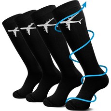 남성용 스키커프 2켤레 여행용 압박 양말 여성용 15-25mmHg 졸업 무릎 고강도 여행 및 비행용