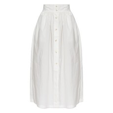 포제 버튼 프런트 개더 맥시 스커트