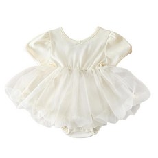 女童夏季連體衣 甜美公主哈衣 女寶寶夏裝 可愛包屁衣