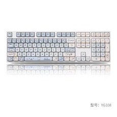 108키 맞춤형 기계식 키보드 유선 무선 블루투스 무음 마작 사운드 키캡 게이밍 사무용, 무소음피치축, 유선 + 2.4G 무선 + 블루투스, 밴드 강아지