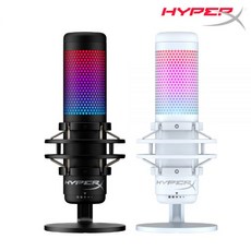 하이퍼엑스 쿼드캐스트S 콘덴서 마이크 방송용 게임용 회의용 게이밍 FPS 유튜브 녹음용, WHITE (519P0AA)