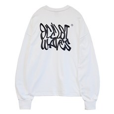 OCELOT D05 에센셜 웨이브 로고 베이직 긴팔티 화이트 278573