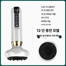 디앤디 자동부항기 흡입기 부항기 마사지기, 1개, 12단 레드라이트 (화이트)