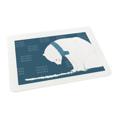 彩繪系列8 硬式珪藻土地墊 55x40x0.9cm 踏墊/吸水墊, 1個, 溫暖北極熊