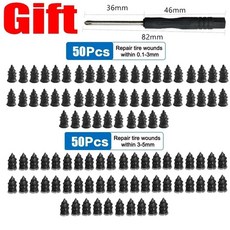 타이어 펑크 수리 못 자동차 오토바이 스쿠터 자전거 진공 수리용 고무 금속, 색상: 10. 100Pcs Mix, 1개