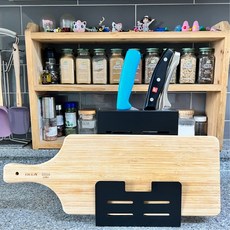 JSMOM 現代七耐用刀砧板鍋蓋整理器儲物盒架