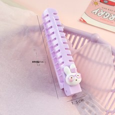 卡通小兔折叠梳子儿童可爱小巧便携学生美发梳女生顺发按摩梳批发, 1個, 紫色/可爱眼镜小兔折叠梳:如圖所示
