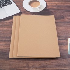 크라프트 필기 메모 스케치 무지 공책 노트 A4 36장, A4 가로줄 브라운, A4 가로줄 브라운, 1개