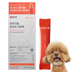 농심 반려다움 강아지 관절 영양제 반려견 슬개골 조인트 서포트, 15회분, 뼈/관절강화, 1개