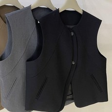 獨特職季新款高級氣質西裝寬鬆馬甲春秋2025坎肩背心設計外套上衣