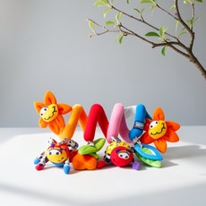 HM 유모차용 유모차인형 촉감인형, 레드,옐로우외 혼합색상, 1개