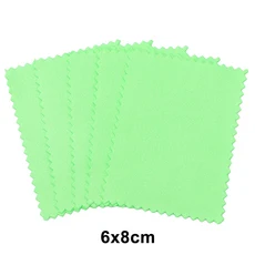 20pcs 6.5x10cm 8x8cm 연마 천 청소 연마 천 재사용 가능한 소프트 클린 닦아 닦아 헝겊 실버 골드 쥬얼리, 14 6x8cm Green