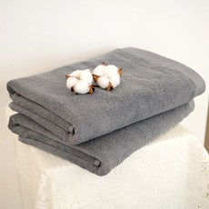 쉬라즈 모노바스 국산 30수 바스타올 450g 2장, 그레이, 2개