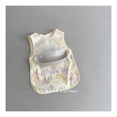 LESING KIDS 嬰兒輔食圍兜 無袖PU防水防污飯兜