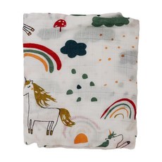 JoyBaby 竹纖維雙層紗布包巾 新生兒蓋毯 120x110cm (透氣親膚 萬用紗布巾)