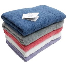 MORINO 摩力諾 有機棉歐色緞條浴巾 100%棉, 顏色隨機, 1條