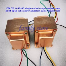 10W 5K 0-4Ω-8Ω single-ended output transformer EL84 6p6p tube power amplifier Audi 호환o, 02 2pcs transformers