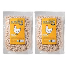 국내산 강아지 고양이 동결건조 대용량 소프트 트릿간식, 2개, 500g, 치킨