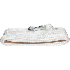 앳우드 11723-7 솔리드 브레이드 다중섬유 폴리프로필렌 앵커 라인 스프링 후크 3/8인치 x 50피트 흰색, 앳우드 11723-7 솔리드 브레이드 다중섬유 폴리프로