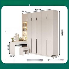 꾸꾸상점 코너옷장 옷걸이 수납 원룸 수납장 슬림, 220x240 5문