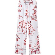 오프화이트 로고 패치 파자마 팬츠