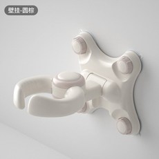 兒童吸盤沐浴架 嬰兒洗澡站立輔助支架, 1個, 暖沙咖（壁掛式-快速摺疊收納）