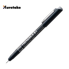 Kuretake ZIG MANGAKA 01 漫畫用代針筆, 1個, 灰色 0.1 CNM-01-091, 灰色, 0.1
