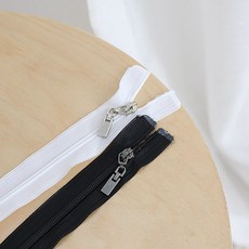 어룸 3호지퍼 65cm 메쉬지퍼(2컬러) 망사지퍼 원피스지퍼 바람막이지퍼, 02 블랙, 1개