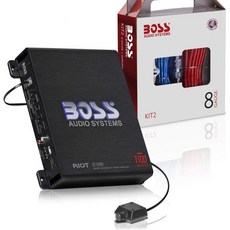 BOSS Audio Systems 보스 오디오 시스템 R1100M-P 모노블록 카 앰프 - 1100 와트 고출력 2-8 옴 안정성 저고 레벨 입력 저역 통과 크로스오버 MOSF, Black + Wiring Kit