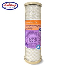 Hydrosep 10英吋標準型椰殼活性碳濾心，多重過濾，提升口感，適用多數淨水器, 1個, HQCBC-10