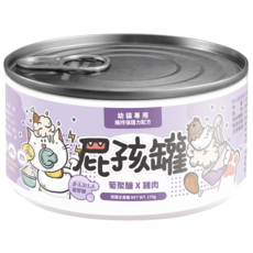 NU4PET 陪心寵糧 屁孩罐【整箱】屁孩慕斯 幼貓主食罐, 12個, 奶霜/雞肉+葡聚醣, 170g, 雞