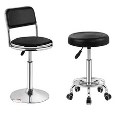 높은 작업 의자 카운터 높은의자 사무실 회전 리프팅, E. 초콜릿 브라운