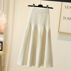A라인 골지 니트 롱스커트 부드럽고 포근한 치마 jae+1687FG