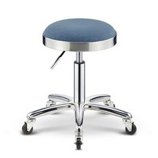 스텐 스툴 의자 발톱 철 단일 블랙 이동식 인테리어 진료 간이 미용실, 1개, BB. 파란색 단일 루프 광동 클로