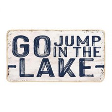 ETYZE Lake THE 더med 웰컴 매트 블루 레이크 현관 76.2 x 40.6cm(30 16인치) 39.9x74.9cm(15.7, Jump in the Lake