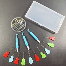 編織套組 穿線手縫針 縫衣針 認針器 穿針器 老人穿針器 家用工具, 1個, 穿線器組合030款