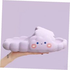 캐릭터 욕실화 디자인 미끄럼방지 홈 슬리퍼 실내용 귀여운 쿠션 샌들, 1개, 옐로우_38-39 (240-245)