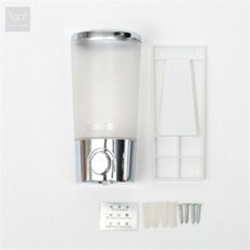 벽걸이 핸드워시디스펜서 물비누통 400ml 실버 부착식물비누디스펜서