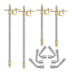 10 조각 스테인레스 스틸 밸브 스템 확장 4 조각 듀얼 타이어 밸브 확장 6 조각 밸브 익스텐더 어댑터, 그림처럼