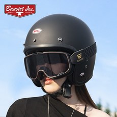 오토바이 고글 헬멧 안경 악세사리 렌즈 클래식 레트로 바이크 방풍 라이딩 모터사이클, 블랙링게 블랙티 렌즈