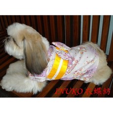 INUKO 衣蝶紡 手作和服*櫻花*(粉/紫)和風 夏裝 浴衣 日本風 貓衣服 2腳 無袖