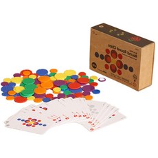 알록달록 둥근 칩 분류 학습 셈하기 연습 유아 교육 소근육발달 유치원블럭