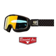 오토바이 고글 헬멧 안경 악세사리 렌즈 클래식 레트로 바이크 방풍 라이딩 모터사이클, 선물포장 블랙다이아몬드 REVO 레드 렌즈