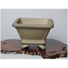 小樹安每 日本盆缽 桐蔭軒烏泥額面正方鉢 13cm，日式禪意餐桌美學, 1個