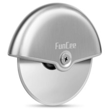 피자 크러스트 파이 등을 자를 수 있는 날카로운 날이 있는 프리미엄 피자 커터 휠 인체 공학적이고 편안한 그립이 있는 스테인리스 스틸 나이프 식기세척기 사용 가능, FunCee 피자, 크러스트, 파이 등을 자를 수 있는