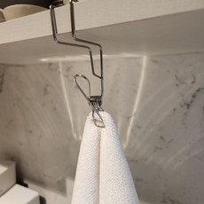 스텐 행주 걸이 무타공 싱크대 주방 상부장 수건 고무장갑 집게 홀더 거치대 kiw+420ok